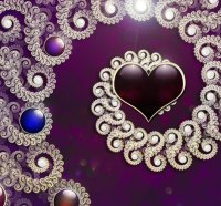 Beauitful Dark Purple Hearts