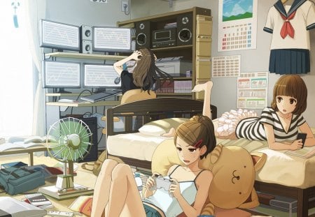 Otakus - girls, nice, pretty, room, cute