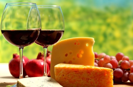 Cheese and Wine - grapes, drink, fooodstuff, fruits