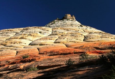 checkerboard mesa in zion np utah - rock, mesa, formation, desert