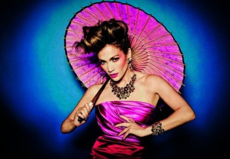 Jennifer Lopez - jennifer lopez, pink, beauty, model, actress, song, umbrella, singer, music, asian, artist, woman