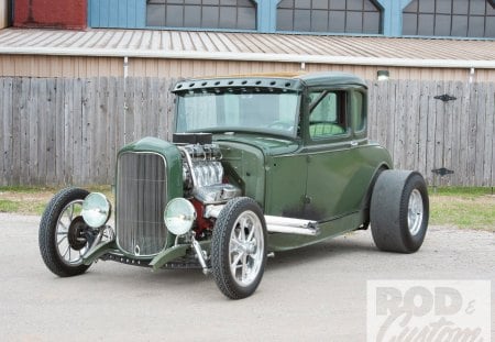 - 1931 Ford Model A Coupe - - ford, classic, motor, green