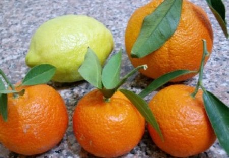 *** FRUITS *** - leaws, oranges, green, lemon