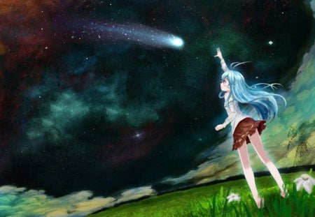 Touwa_Erio - night, erio, girl, space