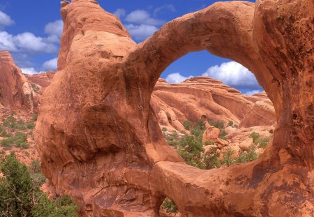 Force of Nature - stone, nature, sky, red, blue, force, rock