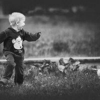 Boy and dog