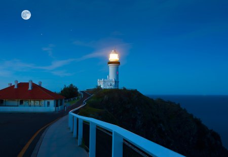 Byron Bay Lighthouse - lighthouse, australia, dusk, byron bay