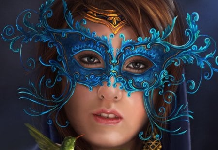 Masked Beauty - beauty, masked, fantasy, female