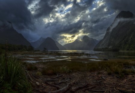 Beautiful View - river, nature, blue, beautiful, view, mountains, sky