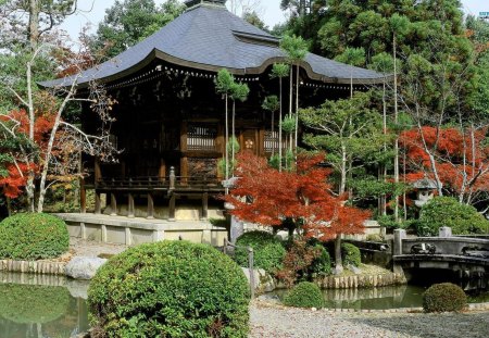 Seiryo-ji - japan, trees, nature, kyoto