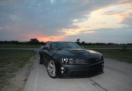 Camaro sunset