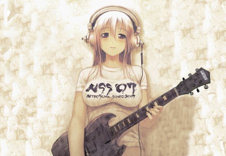 Anime Music Girl - girl, music, guitar, anime