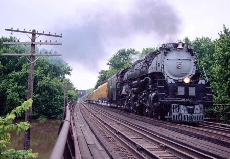 3985 - steam, train, smoke, 3985