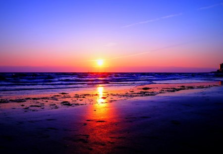 COLORS of DUSK - sky, beach, ocean, sunset