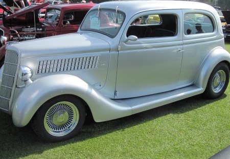 Ford 1935 - nickel, Ford, headlights, silver, Photography