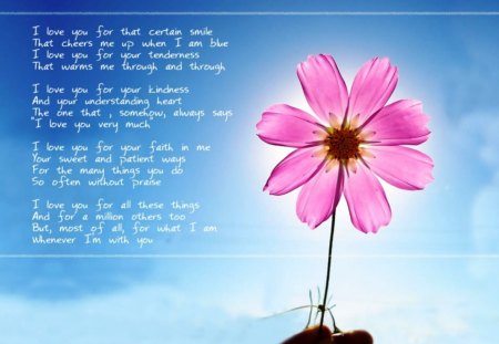 A Poem For You - nice, words, poem, flower