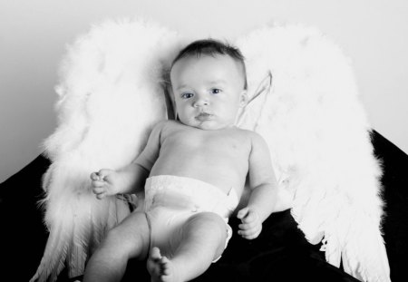 Angel Baby - winged, angel, diaper, baby, wings, cute