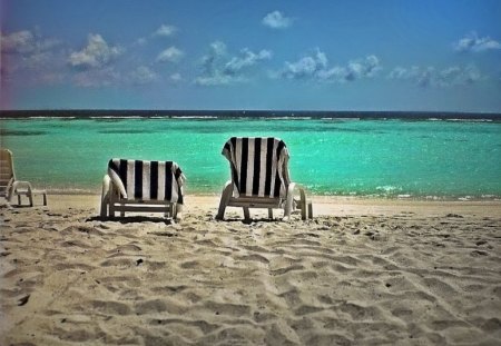 Our beach - chairs, beach, sea