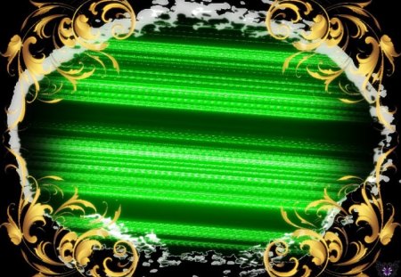 Royal Green - nikkialaree, green, nlr, scroll, black, original, gold