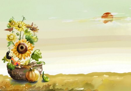 ViewIllustrator - flowers, dreamy cartoon world, illustration