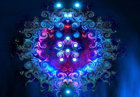 Blue Portal - pink, fractal