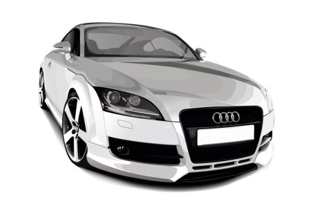 White Audi  - white audi, white, audi white, car, audi