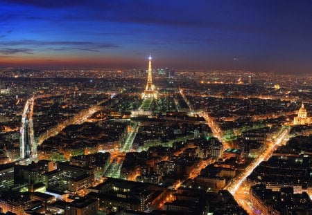 paris night - night, wallpaper, cityscape, paris, at, effel tower, france, dark, lights