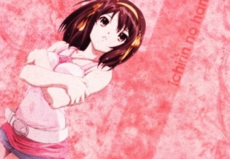 Haruhi Pink - no yuutsu, melancholy of, haruhi, haruhi suzumiya