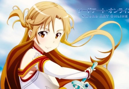 Yuuki Asuna - pretty, artistic, brown, swordsman, uniform, stunning, yuuki, rapier, sword art online, sao, nice, brown eyes, draw, asuna, hot, yuuki asuna, sword, beauty, blade, cg, white, cute, outfit, sexy, anime, amazing, flash, red, katana, art, the flash, anime girl, beautiful, girl, blush, cool, brown hair, awesome, digital