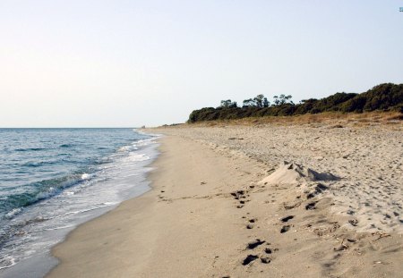 Footprints In The Sand - beach, alistro, relaxing, calm