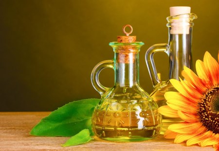 *** Sunflower And Oil *** - food, sunflower, nature, oil