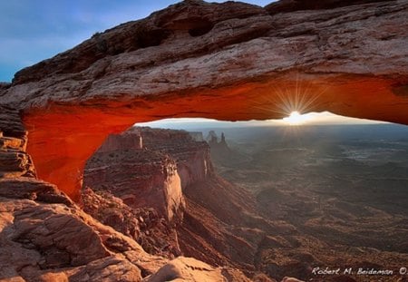 sunrise in the canyon - rocks, canyon, beautiful, sun, sunrise