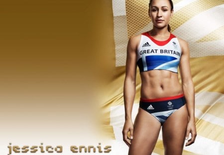 jessica ennis - athlete, standing, hottie, muscular