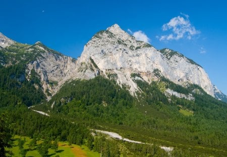 The Mountains of Karwendel - trees, moutains, sky, karwendel