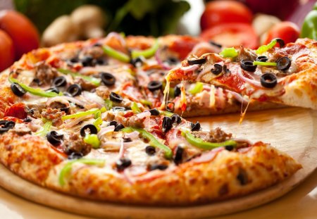 Delicious Pizza - abstract, pizza, delicious, beautiful, photography, yummy