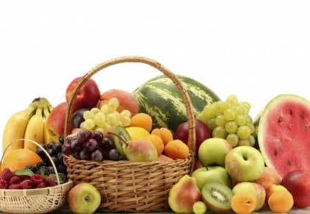 * Fresh fruit * - watermelon, fresh, banana, kivi, peach, apples, fruit, tasty, grapes