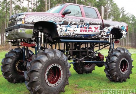 King Max - truck, swampers, stacks, bowtie, gm