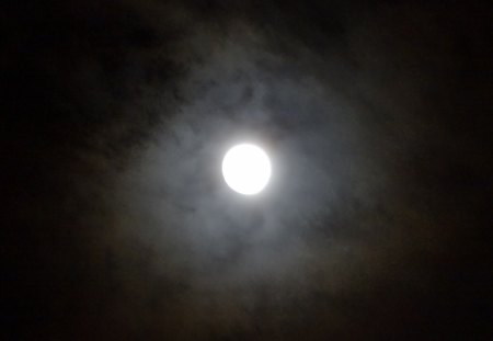 Mooncloud - cloud, moon, night, sky