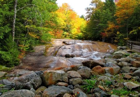 Forest water stream - falling, forest, rocks, creek, beautiful, river, nature, stream, fall, greenery, water, waterfall, stones, peaceful, shore, water stream, nice, lovely, trees, calm, tranquil