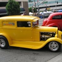 1929 ford delivery yellow