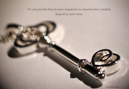 Key to your Happiness - key, happiness, words, word