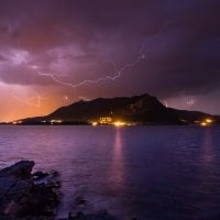 Lightning over Sonabia Bay