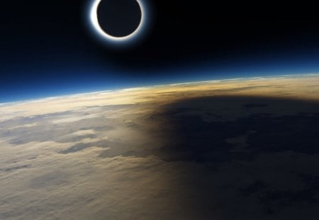 eclipse - moon, planet, sun, shadow