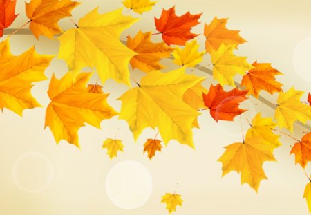 Falling and Blowing - autumn, falling, wind, gold, fall, maple, yellow, blowing, blows, leaves, orange, breeze, tree