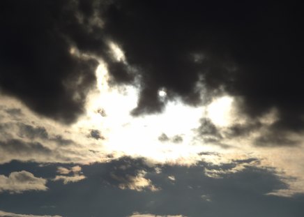 A Break in The Rain - sky, cloud, clouds, sun