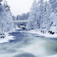 amazing wintery river