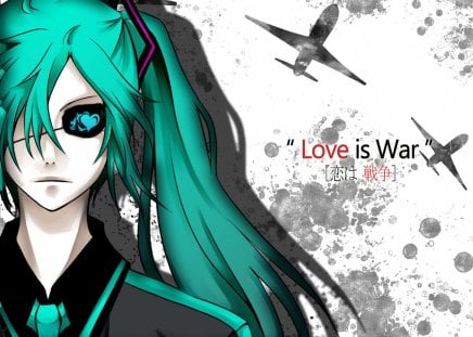 War Miku Theme - anime, miku, classic, girl, beauty, new, wall