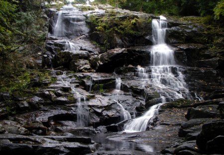 Shelving Rock Falls - nature, forest, beautiful, lake george, waterfall, hiking