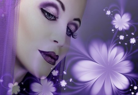 Lady in Purple Abstract