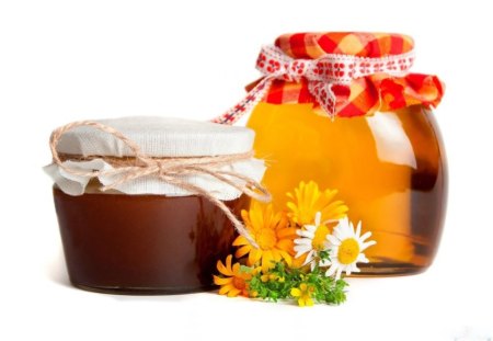 HONEY FOR MY HONEY - honey, refreshments, gifts, flowers, daisies, food, jars